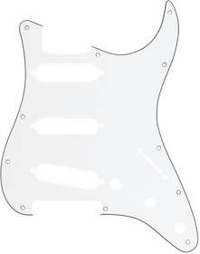 Fender Pickguard Stratocaster plektrasuoja valkoinen (uusi)