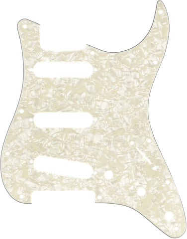 Fender Pickguard Stratocaster plektrasuoja Aged White (uusi)
