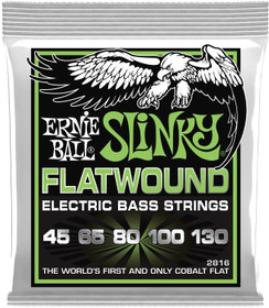 Ernie Ball 2816 FlatwoundCobalt 5-kielisen basson kielet 45-130 (uusi)