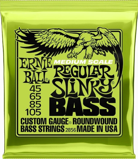 Ernie Ball 2856 Medium Scale Regular Slinky Nickel bassonkielet (uusi)