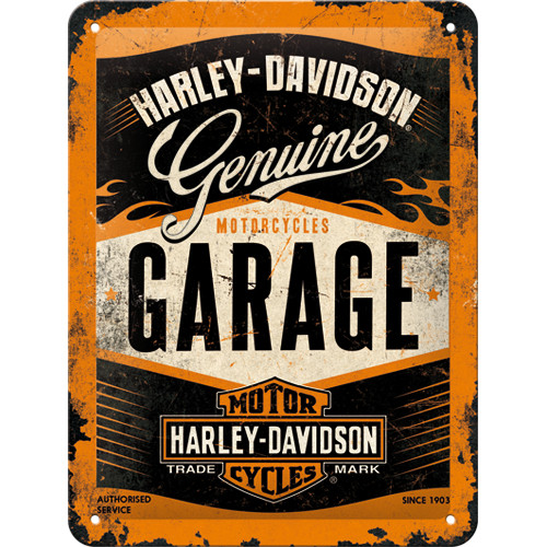 Seinäkyltti, Harley-Davidson Garage 15x20 cm (UUSI)