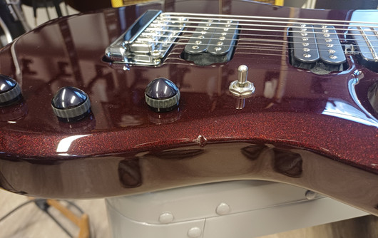 Music Man USA John Petrucci JP12-7 BFR CS Cherry Sugar 2012 (käytetty)