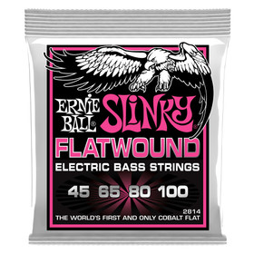 Ernie Ball EB-2814 Slinky Flatwound hiotut basson kielet 45-100 (uusi)