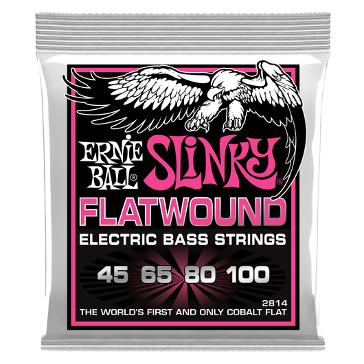 Ernie Ball EB-2814 Slinky Flatwound hiotut basson kielet 45-100 (uusi)