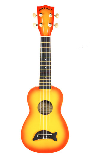 Kala Dolphin Bridge Orange Burst sopraanoukulele (uusi)