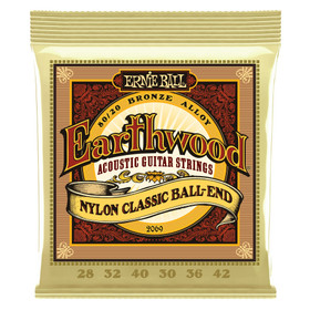 Ernie Ball EB-2069 Earthwood Folk akustisen kitaran nylonkielet (uusi)