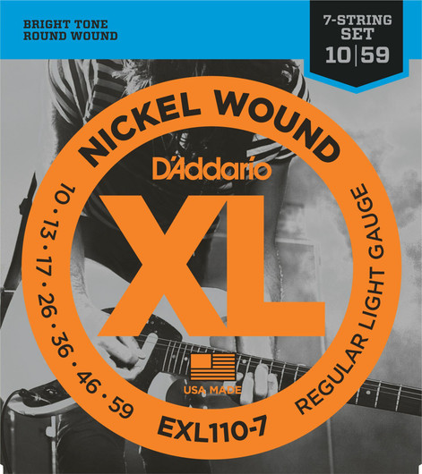 D'Addario Electric Guitar strings EXL110-7 010-059 (new)