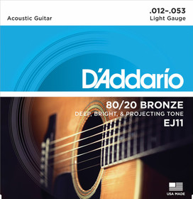D'Addario EJ11 akustisen teräskielisen kielet 012-053 pronssi (uusi)