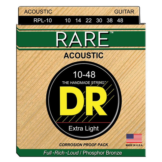 DR Strings Rare RPL-10 (10-48), akustisen kitaran kielisetti 