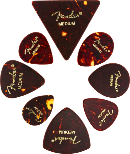 Fender Classic Celluloid Picks Shape Medley 8 Pack (new)
