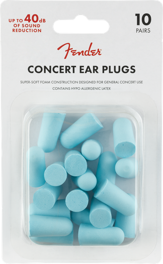 Fender Concert Ear Plugs korvaltulpat 10 parin setti (uusi)