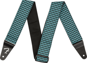Fender Houndstooth Jacquard Teal kitarahihna (uusi)