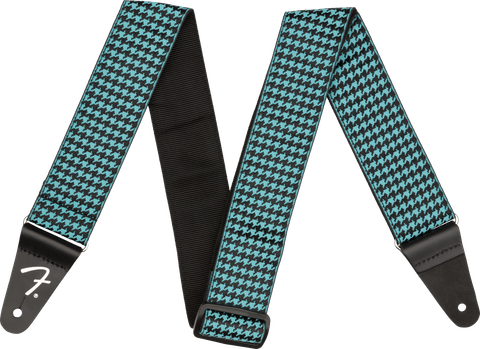 Fender Houndstooth Jacquard Teal kitarahihna (uusi)