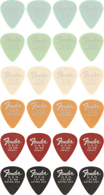 Fender Dura-Tone 351 Picks monivärinen 24 kpl plektrasetti (uusi)
