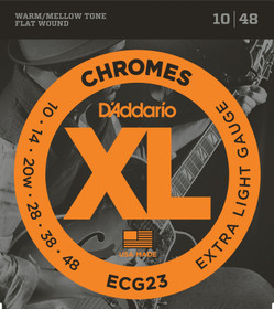 D'Addario Chromes 10-48 ECG23 Flatwound hiotut sähkökitaran  (uusi)