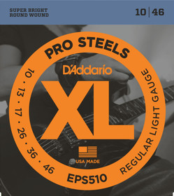 D'Addario XL EPS510 Pro Steels sähkökitaran kielet 10-46 (uusi)