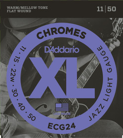 D'Addario XL ECG24 FlatWound hiotut sähkökitaran kielet 11-50 (uusi)