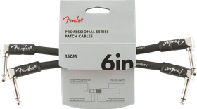 Fender Patch Cable Black 6 in välijohto musta 2 x 15 cm (uusi)