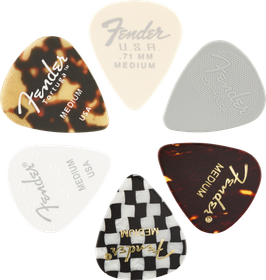 Fender 351 Shape Material Medley Medium plektrasetti 6 kpl (uusi)