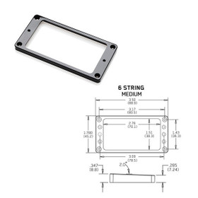 EMG Tapered 6 Medium Black Pickup Ring mikrofonikehys (uusi)