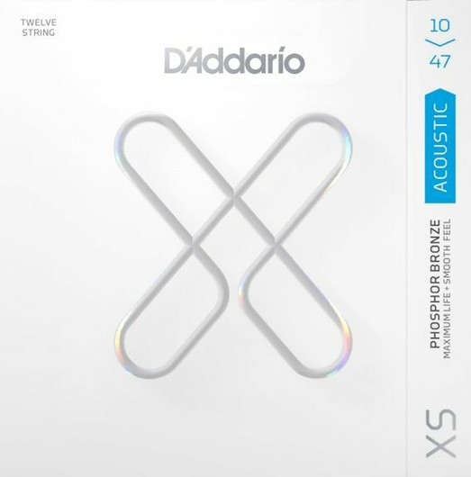 D'Addario XS PB X-LT 12-kielisen akustisen kitaran kielet 10-47 (uusi)