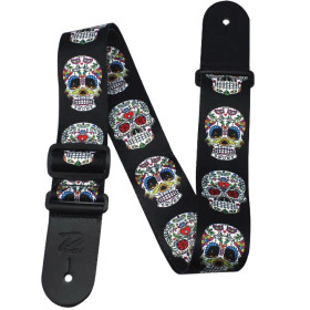 Profile TMS022 Poly Strap Mexican Skull kitarahihna (uusi)