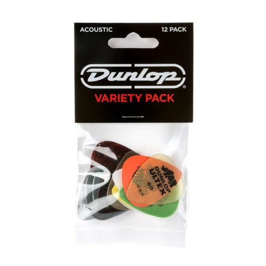 Dunlop PVP112 akustisen kitaran plektrasetti 12 kpl (uusi)