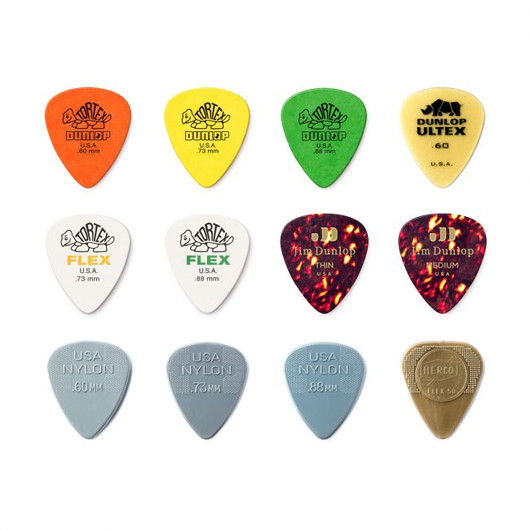 Dunlop PVP112 akustisen kitaran plektrasetti 12 kpl (uusi)