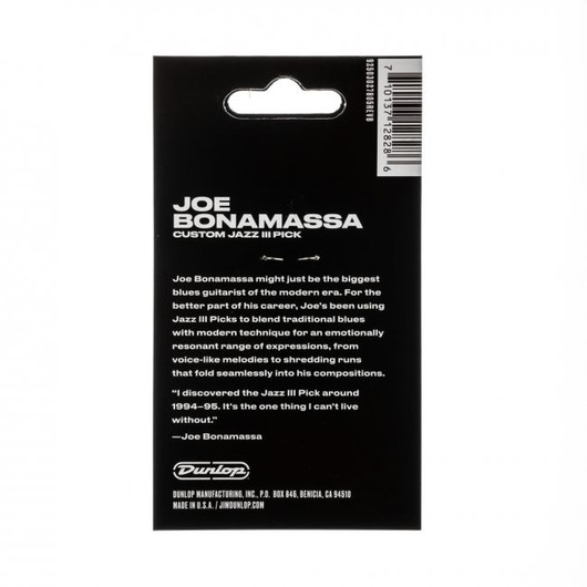 Dunlop Bonamassa Jazz III Gold plektrasetti 6 kpl (uusi)