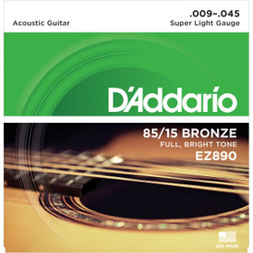 D'Addario EZ890 akustisen teräskielisen kitaran kielet 9-45 (uusi)