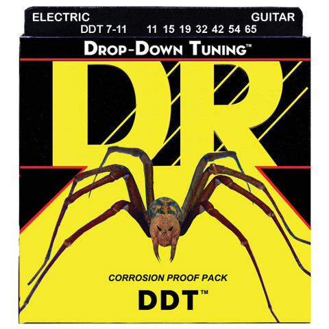DR Strings DDT7 11-65 7-kielisen sähkökitaran kielisetti (uusi)