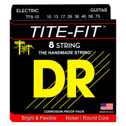 DR Strings Tite-Fit TF8-10 8-kielisen sähkökitaran kielet 10-75 (uusi)