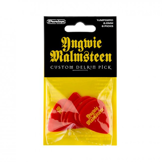 Dunlop Yngwie Malmsteen Red 2.0 mm plektrasetti 6 kpl (uusi)