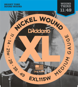 D'Addario EXL115W Medium sähkökitaran kielet 11-49 (uusi)