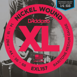 D'Addario EXL157 Baritone Medium sähkökitaran kielet 14-68 (uusi)