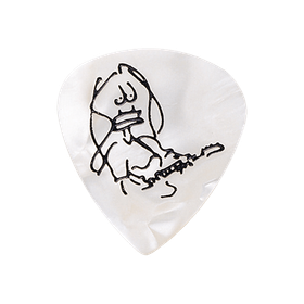 Ibanez Paul Gilbert 1 mm Pearl White plektrasetti 6 kpl (uusi)