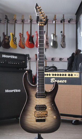 ESP E-II M-II QM Black Natural Burst sähkökitara 2022 (käytetty)
