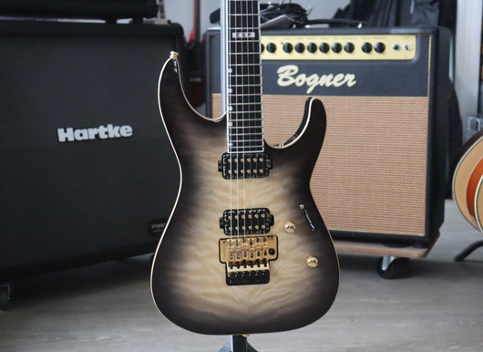 ESP E-II M-II QM Black Natural Burst sähkökitara 2022 (käytetty)