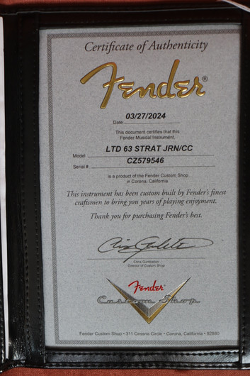 Fender Custom Shop LTD 63 Stratocaster Aged Fiesta Red 2024 (käytetty)
