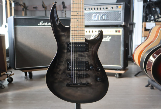 Edwards E-HR-III NT7 QM/M See Thru Black 7-String 2017 (käytetty)