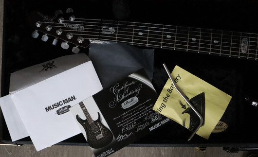 Music Man USA John Petrucci JP12-7 BFR CS Cherry Sugar 2012 (käytetty)