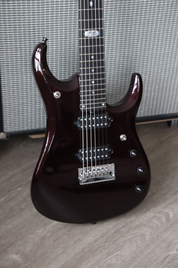 Music Man USA John Petrucci JP12-7 BFR CS Cherry Sugar 2012 (käytetty)