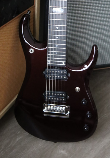 Music Man USA John Petrucci JP12-7 BFR CS Cherry Sugar 2012 (käytetty)