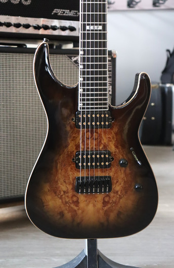 ESP E-II M-II-7 NT Hipshot Dark Brown Natural Burst 2023 (käytetty)