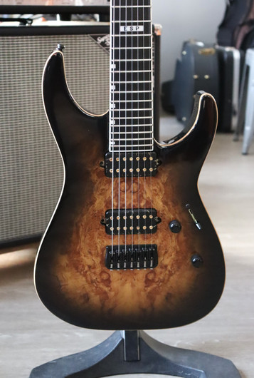 ESP E-II M-II-7 NT Hipshot Dark Brown Natural Burst 2023 (käytetty)