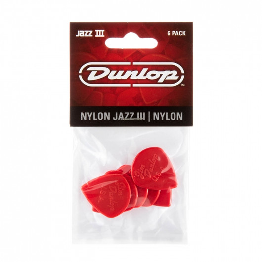 Dunlop Jazz III punainen Nylon 1,38 plektrasetti 6 kpl (uusi)