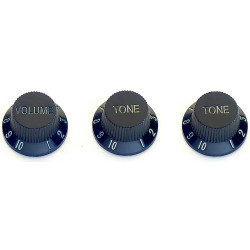 Stagg potikannuppisetti, volume + 2 x tone, musta (uusi)