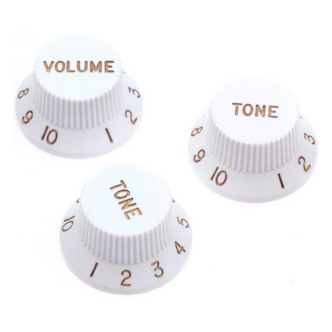 Stagg potikannuppisetti, volume + 2 x tone, valkoinen (uusi)
