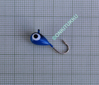 Tungsten mormyshka 6mm #6 link blue, no. 37