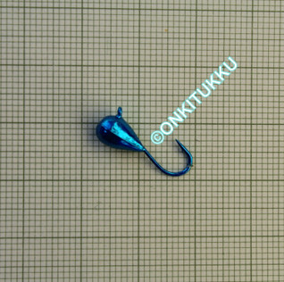 Вольфрамовая мормышка 5 мм #8, кольцо синий хром, № 14